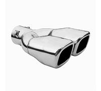 Double Exhaust Muffler Tip Twin End Pipe Performance Sport Trim Tail Car Stainless Steel Universal Chrome 53 mm