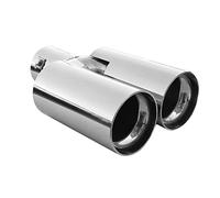 Double Exhaust Tip Muffler Trim Tail Twin End Pipe Sport Stainless Steel Chrome 55 mm