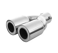 Double Exhaust Tip Muffler Trim Tail Twin End Pipe Sport Stainless Steel Chrome 55 mm