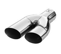 Double Exhaust Tip Muffler Trim Tail Twin End Pipe Sport Stainless Steel Chrome 55 mm