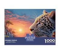 Double Exposure of The Jaguar 1000 Pieces Extra-thick Cardboard DIY Jigsaw Puzzle African Wildlife Challenging And Educational Creative Game Puzzles As Birthday Gifts 38x26cm/1000pcs