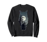 Double Exposure Owl Moon Forest Sweatshirt