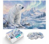 Double Exposure Polar Bear Arctic Landscape, 1000 Piece Paper Jigsaw, 1000pcs (75x50cm)