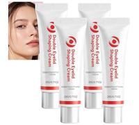 Double Eyelid Shaping Cream, Unseeable Waterproof Eyelid Lift Cream for Hooded, Sagging or Single Eyelids, Long-Lasting Natural Effect, Instant Eye Lift & Firming Cream for Daily Makeup (4PCS)