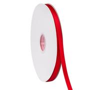 Double Faced Red Satin Ribbon,3/8” x Continuous 100 Yards,Fabric Ribbon Use for Bows Bouquet,Christmas Gift Wrapping,Floral Arrangement (Red, 3/8 inch)