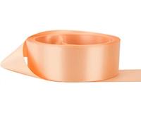 Double Faced Satin Ribbon -23 Metre, Perfect for Wedding, Gift Wrapping, Bow Making DIY Christmas Crafts Sewing Events dress & Other Projects (10mm X 23 Metres, Peach)