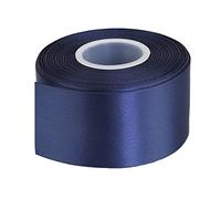 Double Faced Satin Ribbon -23 Metre, Perfect for Wedding, Gift Wrapping, Bow Making & Other Projects (38mm X 23 Metres, Navy Blue)