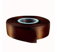 Double Faced Satin Ribbon -23 Metrs, Perfect for Wedding, Gift Wrapping, Bow Making & Other Projects (15mm X 23 Metres, Brown)