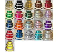 Double-Faced Satin Ribbon 3mm 10mm 16mm 25mm 38mm 50mm Cut Lengths - (Black, 2 Metres x 16mm)