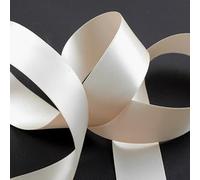 Double Faced Satin Ribbon. 7mm, 10mm, 15mm & 25mm. 58 Colours. 1m Cut Length (10mm, Cream Col130)
