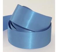 Double Faced Satin Ribbon. 7mm, 10mm, 15mm & 25mm. 58 Colours. 1m Cut Length (10mm, Denim Blue Col620)
