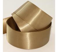 Double Faced Satin Ribbon. 7mm, 10mm, 15mm & 25mm. 58 Colours. 1m Cut Length (10mm, Gold Leaf Col160)