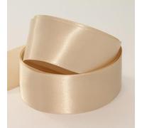 Double Faced Satin Ribbon. 7mm, 10mm, 15mm & 25mm. 58 Colours. 1m Cut Length (10mm, Oyster Dark Cream Col135)