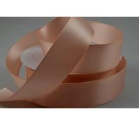 Double Faced Satin Ribbon. 7mm, 10mm, 15mm & 25mm. 58 Colours. 1m Cut Length (10mm, Peach Col22)