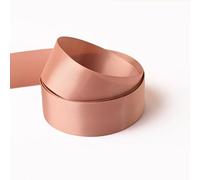 Double Faced Satin Ribbon. 7mm, 10mm, 15mm & 25mm. 58 Colours. 1m Cut Length (10mm, Rose Gold Col330)