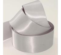 Double Faced Satin Ribbon. 7mm, 10mm, 15mm & 25mm. 58 Colours. 1m Cut Length (10mm, Silver Coin Col920)