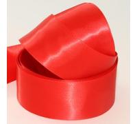 Double Faced Satin Ribbon. 7mm, 10mm, 15mm & 25mm. 58 Colours. 1m Cut Length (15mm, Fizz Red Col835)