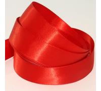 Double Faced Satin Ribbon. 7mm, 10mm, 15mm & 25mm. 58 Colours. 1m Cut Length (15mm, Passion Red Col840)