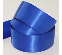 Double Faced Satin Ribbon. 7mm, 10mm, 15mm & 25mm. 58 Colours. 1m Cut Length (25mm, Ink Royal Blue Col650)