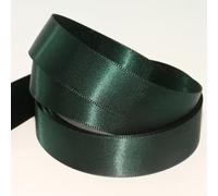 Double Faced Satin Ribbon. 7mm, 10mm, 15mm & 25mm. 58 Colours. 1m Cut Length (25mm, Spruce Green Col785)