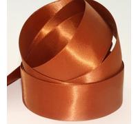 Double Faced Satin Ribbon. 7mm, 10mm, 15mm & 25mm. 58 Colours. 20m Roll (7mm, Saddle Brown Col360)