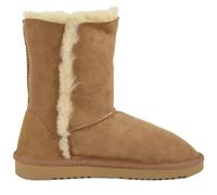 Double Faced Sheepskin Mid Calf Outdoor Boot with Button Detail SNUGRUGS Tan 5