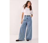 Double Fastening Slouch Denim Jeans NastyGal Vintage Blue 14