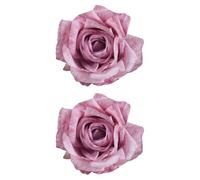 Double Faux Floral Drapery Clips Adjustment Curtain Ties For Sheer Drapes Reusable Home Decorative Accessories Realistic Rose Curtain Fasteners
