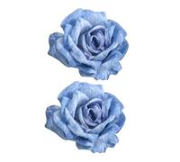 Double Faux Floral Drapery Clips Adjustment Curtain Ties For Sheer Drapes Reusable Home Decorative Accessories Realistic Rose Curtain Fasteners