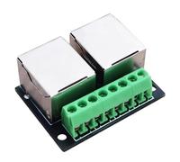 Double Female RJ45 Ethernet Pitching Adapter 8Pin Screw Terminal 3.5mm Spacing Shielded For Networking Installation Networking Wiring Terminal