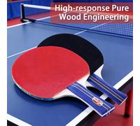 Double Fish 236A High-Elastic Student Training Table Tennis Racket Set Double Paddle with 3 Balls
