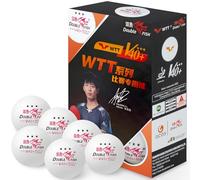 DOUBLE FISH Ping Pong Balls - White 3 Star WTT Smash Offical 40+ Table Tennis Balls - ITTF Approval Professional Ping Pong Ball - Liu Shiwen Endorsed Training & Competition Table Tennis Ball 6 Pack
