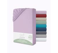 Double Fitted Sheet, 180 x 200 + 30 cm, Microfibre, 30 cm Height, Plain Colour, No Iron, Fitted Sheet with Elasticated Corners