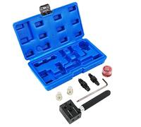 Double Flare Tool - Steel Construction, Manual Pressing Kit, Brake Line Clamp, Heavy Duty Pipe Expander | Mechanic Garage Workshop with Automotive Truck Motorcycle Tubing Repair Installation Procedure