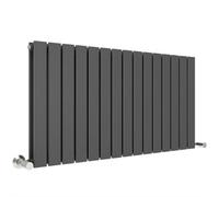 MCC Direct Radiator Double Panel (H)600mm Flat Panel Vertical Column Radiator Anthracite