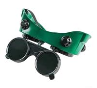 Double Flip Welding Glasses Green Lens Safety Eyewear with Indirect Ventilation for Argon Welding and High-Light Work Environments