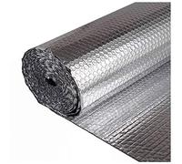 Double Foil Single Layer Air Bubble Roll Aluminum Insulation Roll Save Energy Radiator Heat Reflector Membrane Vapour Barrier Damp Proof Membrane Shed for Use in Wall, Floor, Roof, Loft Board ( Size :