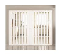 Double Folding Door Sliding Room Divider with Rollers and Handles, Invisible Closet and Pantry Partitions, Ideal for Space-Saving Solutions