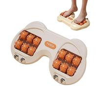 Double Foot Massage Roller: Deep Tissue Relief, Acupuncture Therapy & Portable Design for Travel, Home or Gym(Orange)
