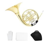 Double French Horn 3 Keys Gold Plated French Horn Bb Split Double Row Musical Instrument With Case Parts