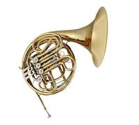 Double French Horn Brass Lacquered Gold French Horn Instrument B Flat To F Key Test Performance