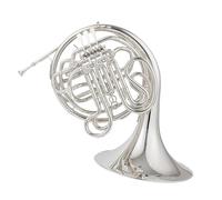 Double French Horn French Horn B Tuning F Tune Sliver Plated Double Row Four Key Brass Instrument With Case