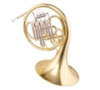 Double French Horn French Horn F Tune Four Key Single Double Row Professional Performance Brass Instrument(B single row)