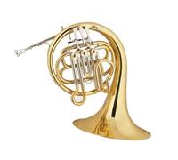 Double French Horn Gold Lacquer Yellow Brass Body And Bell Bb Key Small French Horn