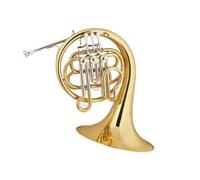 Double French Horn Performance Type Gold Lacquer Yellow Brass Body And Bell Bb Key Small French Horn