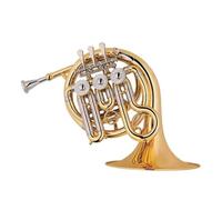 Double French Horn Professional Performance Adults Gold Lacquer Mini 3 Key Single French Horn