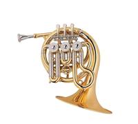 Double French Horn Professional Performance Gold Lacquer Mini 3 Key Single French Horn