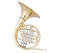 Double French Horn Single And Double Row Four Key French Horn B Flat To F Professional Beginner And Adult Playing Instrument(A single row)