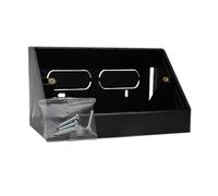 Double Gang Desk Mount Angled Back Box for 146mm x 85mm Faceplates Black