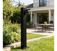 Double Garden Tap - Floor-Mounted Water Column Dual Outlet, Frost Resistant Outdoor Yard Hydrant Garden Pedestal Faucet, Standing Outdoor Spigot(Style 1,Height: 95cm/37.4in)